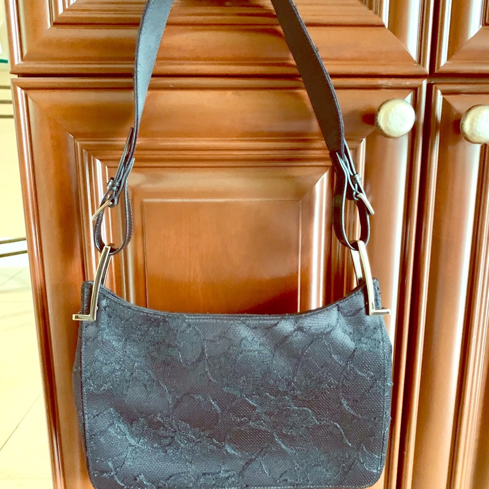 Gucci black lace evening bag